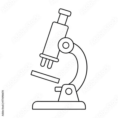 A detailed microscope coloring page showing lenses and knobs, perfect for young scientists to explore the world of biology and discovery through creative coloring.
