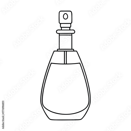 A beautiful perfume bottle coloring page featuring an elegant glass design with ornate details, ready to be filled with creative colors and fragrant imagination.
