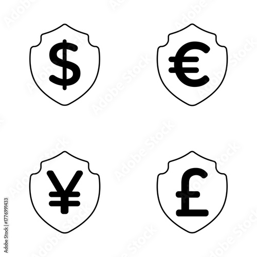 Set Currency Exchange Talk Business icon pack symbols Money Logo