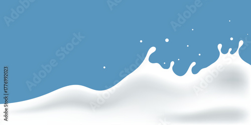 pure cow's milk splash wave, yogurt background, milk product advertisement.