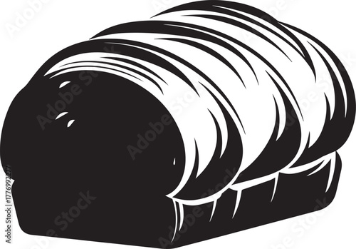 Bread icon clean simple silhouette