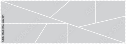 6 photo collage template. vector illustration, new collections Grey color photos parts, Picture frame set. EPS 10. 