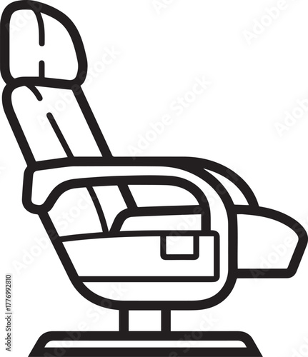 Recliner funiture icon clean simple outline