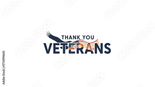thank you veterans usa flag eagle tribute graphic for veterans day appreciation