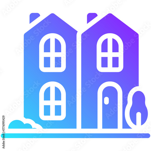 house gradient fill icon