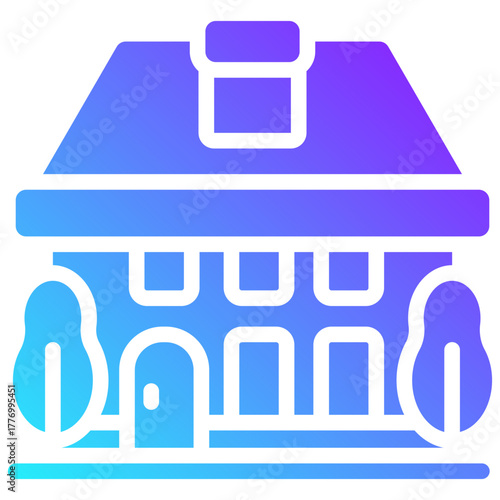 house gradient fill icon
