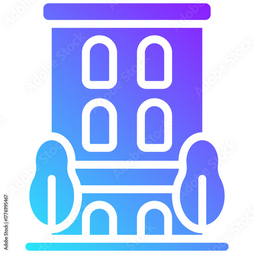 building gradient fill icon