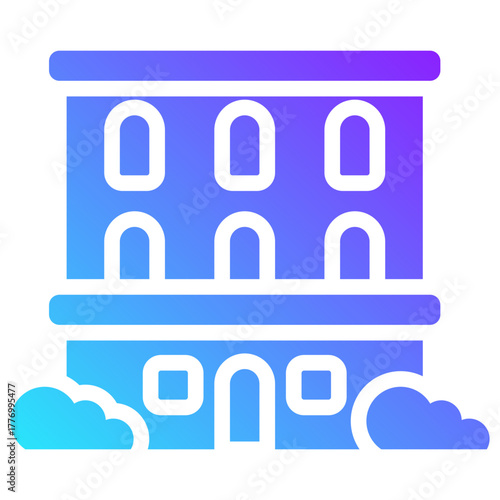 building gradient fill icon