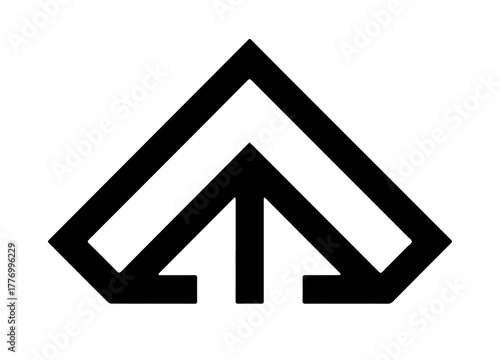 Minimalist Geometric Arrow Up Symbol Design