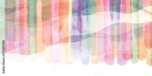 カラフル　水彩　幾何学　模様　背景