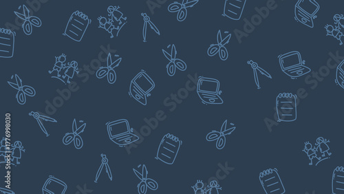 seamless pattern with christmas icons