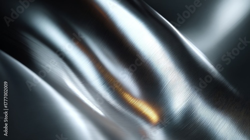 Metal and steel surface with brushed silver and stainless details, polished chrome reflections, modern industrial aluminum panels, abstract sleek futuristic design, minimal clean background