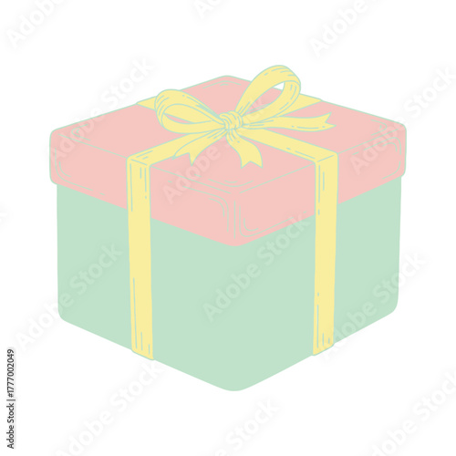 Charming wrapped present with ribbon, perfect for birthdays, holidays, and special celebrations of any kind