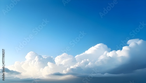 View of bright blue sky with white clouds