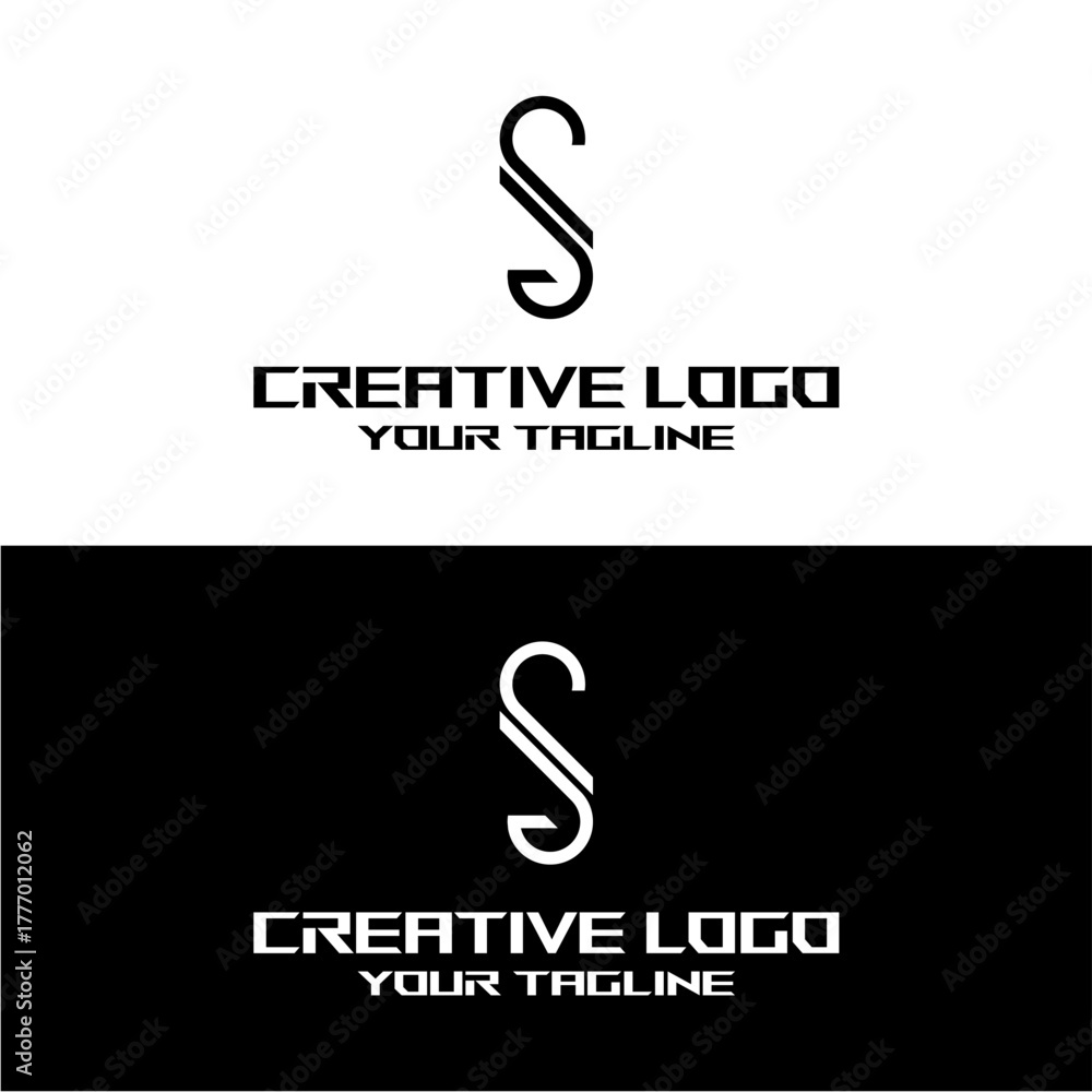 Fototapeta premium creative letter logo gs design vector