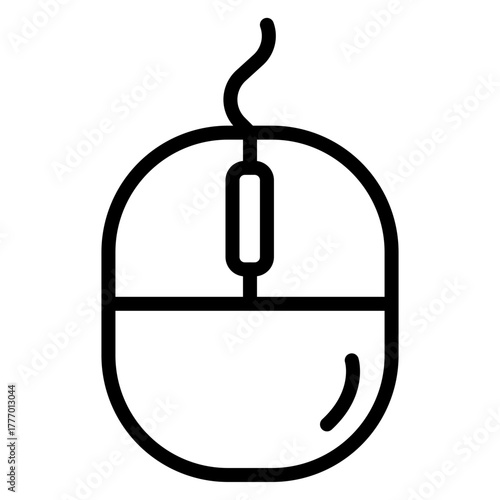 Mouse Vector Line Icon Design