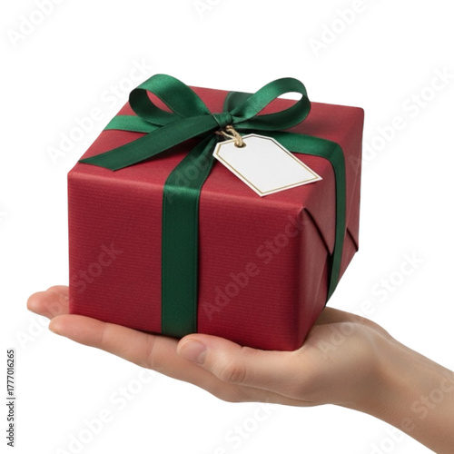Hand holding a gift box