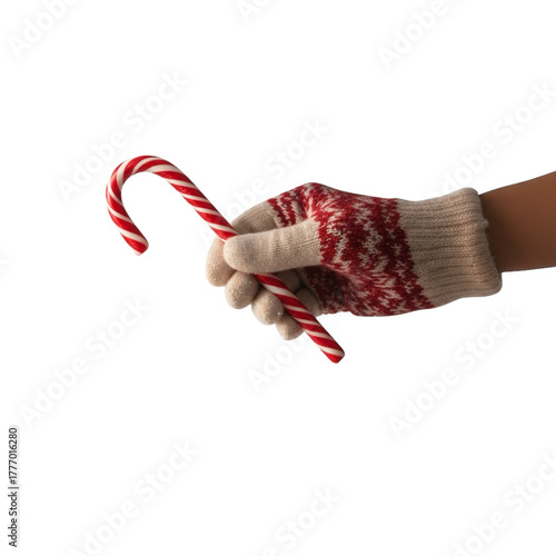 Hand holding a red ribbon