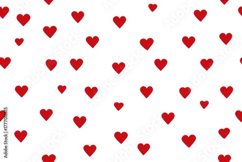 Read hearts isolated against white background