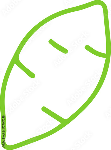 Minimalist Green Sweet Potato Illustration Simple Organic Vegetable Art