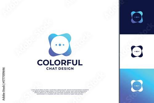 Simple Bubble chat logo design