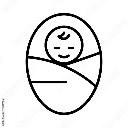 Wrapped Newborn Baby