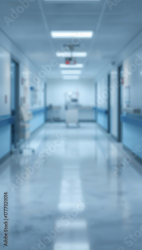 hospital background clean corridor bokeh blur effect