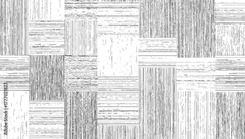 Black and white abstract pattern of vertical and horizontal lines in rectangular blocks background texture