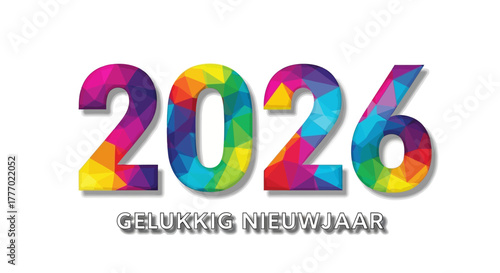 Celebrate 2026 with a Vibrant and Colorful Happy New Year Greeting