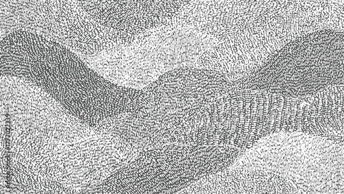 Abstract black and white textured pattern with organic shapes and stippling vector