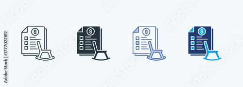 Pension Plan Multiple Style Icon Collection