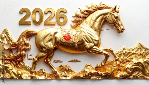 2026干支　丙午壁紙イラスト