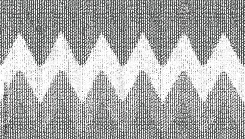 White zigzag pattern on textured dark gray background abstract black