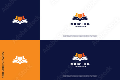 Financial book shop logo design. Smart Trade Book Logo