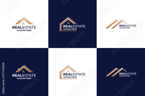 Collections of Luxury real estate logo. Residence for sale logo design