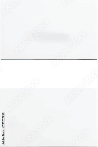 Two plain white rectangular panels, one with a subtle grey smudge, suitable for backgrounds or minimalist design.