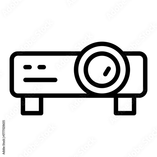Projector Vector Line Icon Design