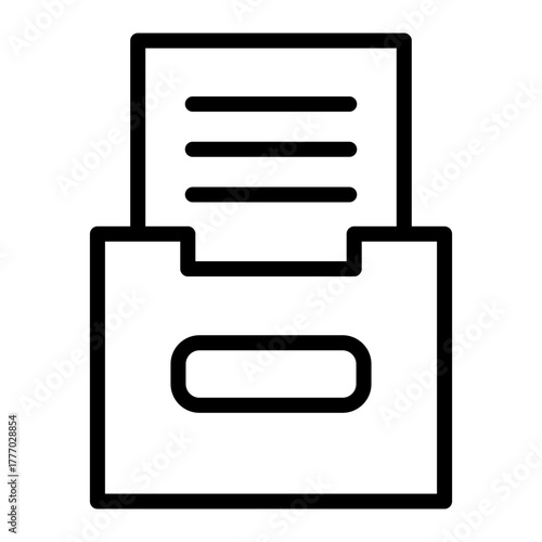 Film Archive Box Vector Line Icon Design