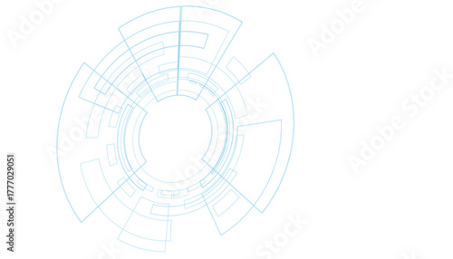 Sci fi futuristic user interface, HUD, Technology abstract background , Vector illustration.