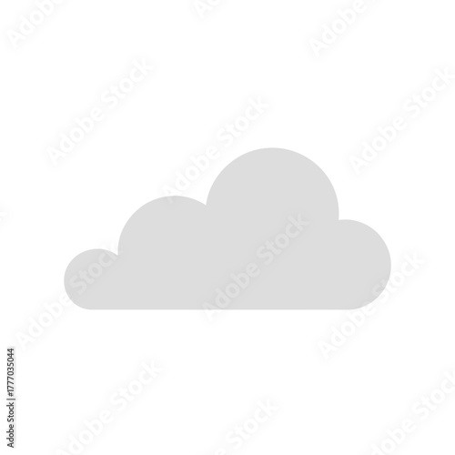 A simple, stylized light gray cloud icon isolated on a clean white background.