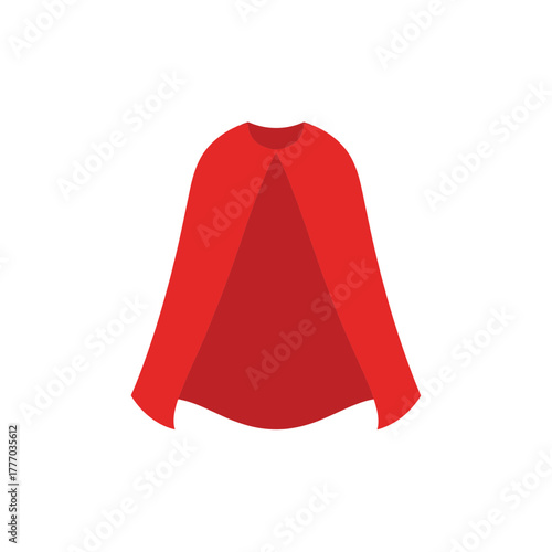 A vibrant red cape, a classic symbol of heroism and adventure, ready to fly.