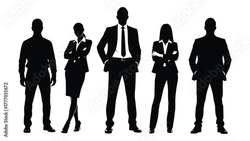 Business professionals silhouettes Vector