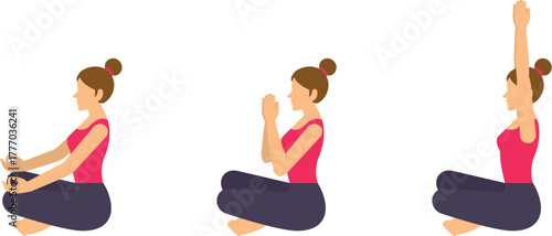 woman doing yoga exercises
