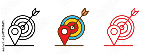 Geo Targeting icon vector. ultimate success and strategic planning symbol. vector illustration.