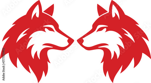 Minimalist Wolf Head Logo Vector
