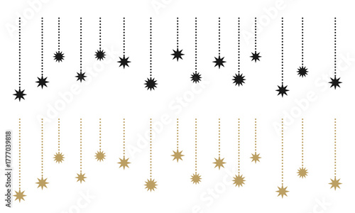 吊り下げられた星の装飾