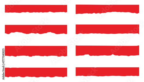 torn or ripped paper sheet. Scrapbook edge, notebook tear or blank page split vector illustration