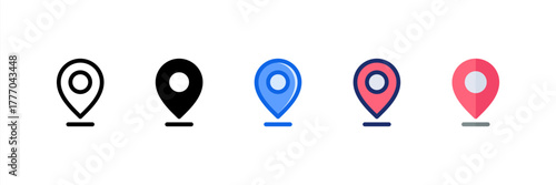 Placeholder icon set multiple style collection. Vector illustration.
