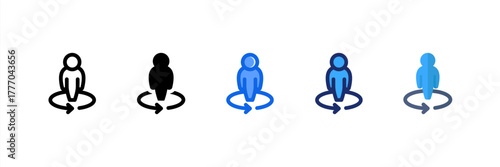 Street View icon set multiple style collection. Vector illustration.