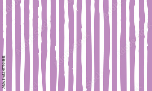Seamless pattern with irregular vertical purple torn paper stripes on a white background. Modern abstract design for textile, wallpaper, and wrapping paper. Ideal for creative projects and digital art